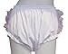 Haian ABDL Girls Ruffle Panties Chiffon Bloomers Diaper Cover (Large Bast fit waist 34