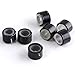 CCbeauty 500PCS 5mm Silicone Lined Micro Rings Links Beads for Hair Extensions,Black