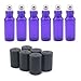 Mavogel 5ml Glass Roller Bottles--Set of 6 with With Metal Ball for Essential Oil, Aromatherapy, Perfumes and Lip Balms, Violet Colored