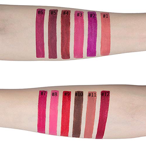 12 Pcs Matte Lipstick Set Nude Moisturizer Lip Stick Long Lasting Waterproof liquid lipstick mate Makeup Velvet lip gloss Cosmetic Lip Care