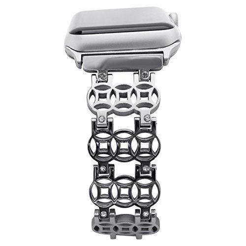 Flower of Life Band for Apple Watch Band 38mm 42mm Stainless Steel Metal Replacement Wristband for Apple Watch Nike+, Series 3, Series 2, Series 1 More Colors Available