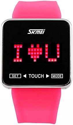 Boys Girls Simple Digital Electronic LED Sport Wrist Watches (red)