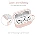 ESR Air Ripple Carrying Case Compatible with AirPods Pro (2nd Generation/1st Generation), Clear Protective TPU Cover with Carabiner, Supports Wireless Charging, Case for AirPods Pro 2, Pink