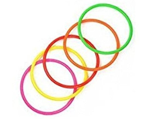 Doloburn 10 Pcs 5" Plastic Toss Rings for Speed and Agility Practice Games (5")