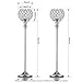 VINCIGANT Crystal Candle Holder Sets for Anniversary Celebration Wedding Home Table Decorations Centerpieces,Christmas Decoration, Gift Boxed,19 Inches Tall