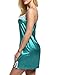 Ekouaer Sexy Nightgown Womens Satin Lace Trim Slip Chemise Nightwear Full Slip Dress Comfort Sleepwear, Green, Medium