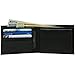 Alpine Swiss Men's Leather Bifold Wallet Removable Flip Up ID Window, Black, One Size