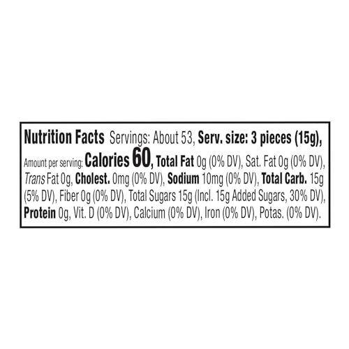 BRACH’S BOBS SWEET STRIPES SOFT PEPPERMINT CANDY, 160 INDIVIDUALLY-WRAPPED PIECES, 28 OUNCE JAR