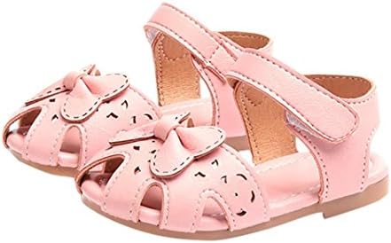 Tefamore Children Infant Kids Girls Solid Butterfly-Knot Hollow Non-Slip Princess Sandals Casual Shoes(Size:21-30)