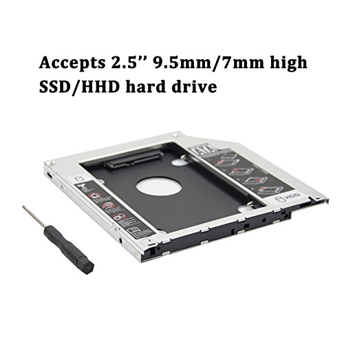 image for HIGHFINE 2nd 2.5'' SATA HDD SSD Hard Drive Disk DVD CD ROM Optical Sup