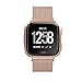 Yutior Metal Bands Compatible with Fitbit Versa 2 / Fitbit Versa Lite & SE/Fitbit Versa Smart Watch, Stainless Steel Metal Replacement Small Large for Women Men, Black, Champagne, Rose Gold, Silver