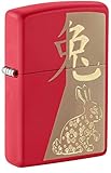 Zippo Year of The Rabbit Red Matte Pocket Lighter
