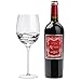 Red Wine Glasses Set of 2 Hand Painted Designed with Strong Presence by DAQQ, Inspired by the 'Duomo di Milano', Fine Addition To Any Wine Decanter, Unique Gift for Wine Enthusiasts