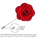 JLIKA Lapel Flower Pin Rose for Wedding Boutonniere Stick - Set of 12 PINS (Red)