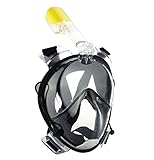 Defrosche Underwater Full Face Snorkelling Mask 180° Panoramic View With Easy Breathing Technology and GoPro Mount - Large