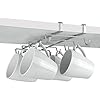 Metaltex Shelf Mug Holder, Polytherm Coated, Silver, SpiderMug