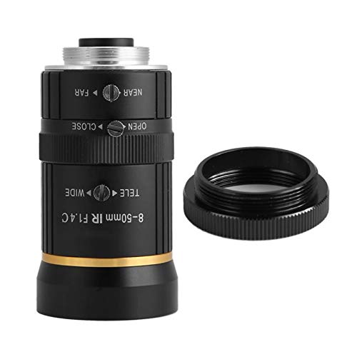 SSXPNJALQ 8-50mm 3MP 1/2 Manuelle Öffnung C-Mount-Sicherheitskamera-Objektiv CCTV-Objektiv-Kamera de Vigilancia für die…