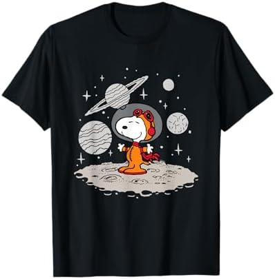 Amazon.com: Peanuts Snoopy First Beagle on The Moon T-Shirt