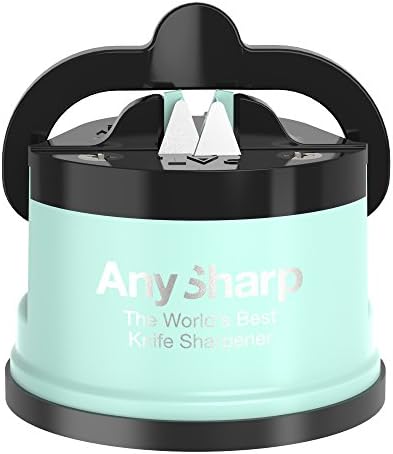 AnySharp Pro Metal Knife Sharpener with Suction, Pastel Green