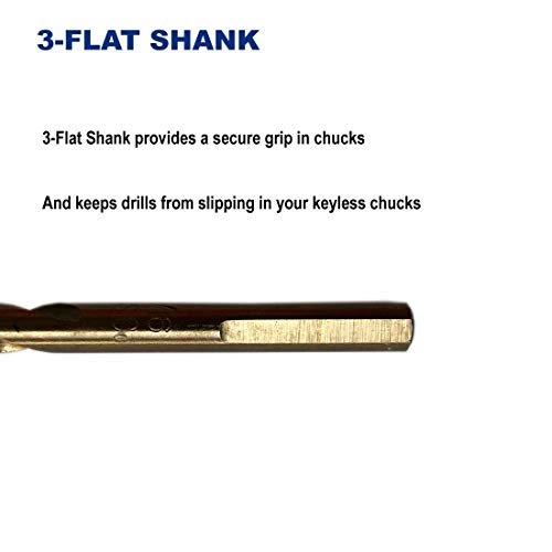 3/16-Inch Cobalt Steel M35 Jobber Length Twist Drill Bits for Hard Metal, Stainless Steel, Pack of 12 - Thumbnail 5