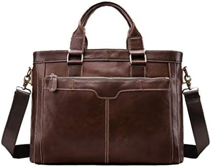 Men's Genuine Leather Briefcase Business Messenger Shoulder Bag Attache Case Tote Portfolio