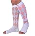 Doc Miller Toeless Compression Socks Women & Men – Open Toe, 20-30mmHg, Knee-High, Lightweight, Calf Support, Shin Splints, Varicose Veins Comfort, 1 Pair, Argyle
