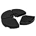 EliteShade USA 4PCS 160 LB Fan Shaped Water or Sand Filled Umbrella Base Stand for Cantilever Offset Patio Market Umbrella with Carry Handles (Black)