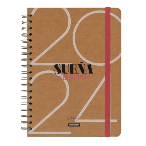 Mr.Wonderful Agenda Office 2024 Semanal, Sueña a lo grande, 22,1 x 2,1 x 15,6
