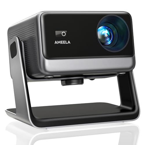 30,000 Lumen Projector Compatible with Netflix AMEELA 1080P Projector with WiFi and Bluetooth, Auto Focus/Trapezoidal Correction 100,000+ Apps & Supported, Dolby Audio, Video Projector for iOS/Android/PS5