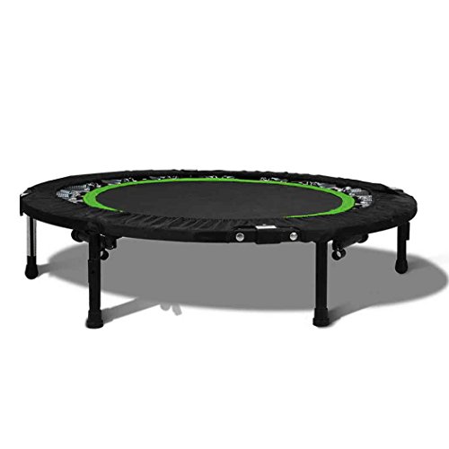 40" Fitness Exercise Trampoline Foldable with Adjustable Handrail Rebounder Trampoline Indoor Mini Trampoline for Adults or Kids Max. Load 300 lbs Stretch Jump Mat (Green2) - Thumbnail 6