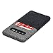 Dockem Luxe N1 Card Case for Samsung Galaxy S10: Ultra Slim 1 Slot Wallet Case, Synthetic Leather with UltraGrip Twill Canvas Styling: S10 [Black & Grey]