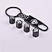 Dr Dry Set of 4 Car Tire Valve Stem Air Caps Cover + Keychain for Toyota Black