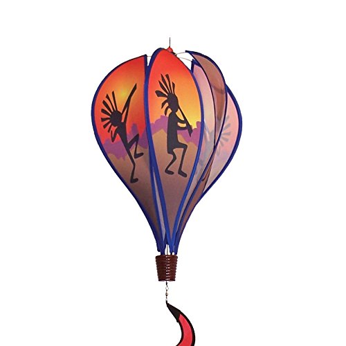 In the Breeze Kokopelli 6-Panel Kinetic Hot Air Balloon Wind Spinner