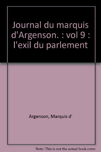 Journal du marquis d'Argenson