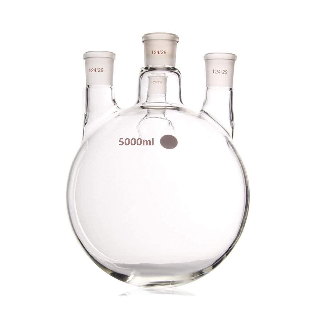 Buy 3 Neck Round Bottom Boiling Flask with 24/29 Joints Angled