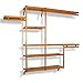 John Louis Home JLH-522 Standard 12-Inch Depth Closet Shelving System, Honey Maple