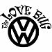 VW Volkswagen Love Bug Vinyl Decal Sticker|BLACK|Cars Trucks Vans SUV Laptops Wall Art|5.5