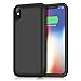 Gixvdcu iPhone X Battery Case 5200mAh, Ultra Slim Portable Charging Case for iPhone X 10 (5.8 Inch) 4 LED Indication Extended Juice Pack Protective Cover - Black