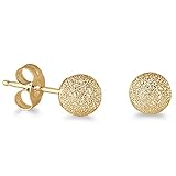 14K Yellow Gold Laser Cut Ball Stud Earrings (5 - 8mm)