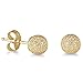 14K Yellow Gold Laser Cut Ball Stud Earrings (5 - 8mm)