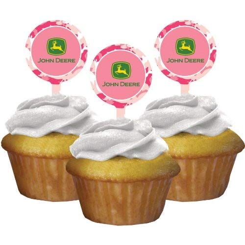 John Deere Pink Cupcake Picks (12ct)