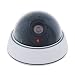 SABRE HS-FSCD Fake Camera for Security - Realistic Dome Style Design with Flashing Red LED Light for Outdoor or Indoor Use, No Wiring, Easy to Install - White