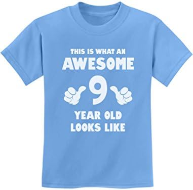 TeeStars - This is What an Awesome 9 Year Old Looks Like Youth Kids T-Shirt
