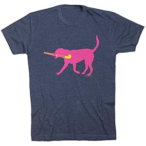 ChalkTalkSPORTS Field Hockey Short Sleeve T-Shirt | Fetch The Field Hockey Dog | Multiple Colors | Youth and Adult Sizes
