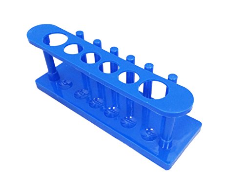 Blue Plastic 6 Hole Test Tube Rack - Thumbnail 2
