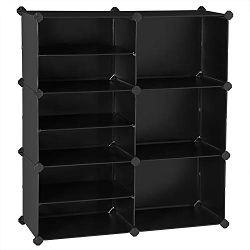 SONGMICS Cube Storage Organizer, Interlocking Plastic Cubes with