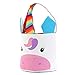 Unicorn Easter Basket Canvas Cartoon Easter Basket Bag for Eggs Hunts (Rainbow Unicorn)