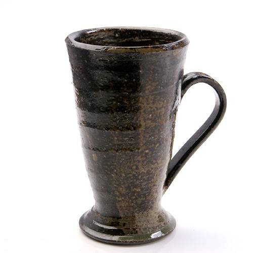 益子焼 手付ゴブレット 大