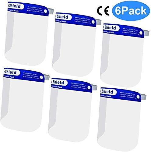 Myone Face Protective Visor, anti-fog Face Shield Cover, Transparent Face Shield with Elastic Band and Comfort Sponge to Prevent Saliva, Droplet,Pollen and Dust