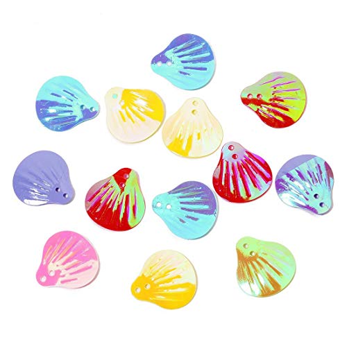 840 Pieces Seashell Sequins and Spangles for Children's Handmade DIY, for Craft Wedding Decoration, Creative Color Beads Sequins Greeting Card Decoration Gold Foil Iron Slices